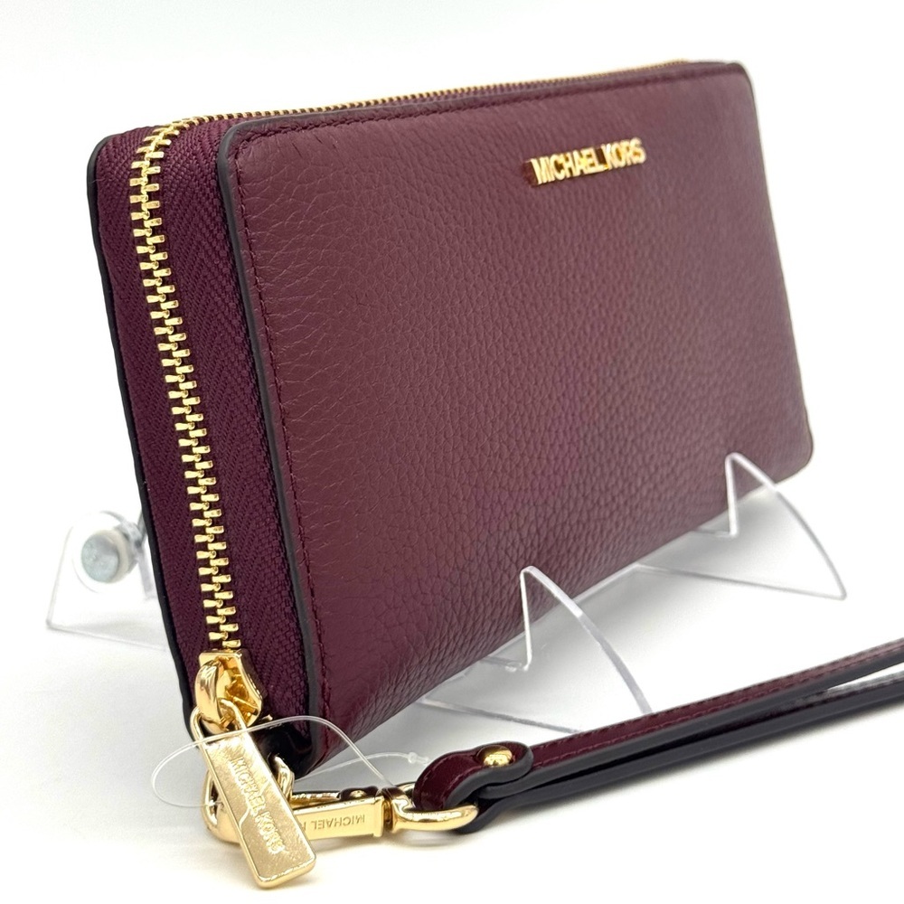 Michael Kors Large Continental Wallet Wristlet Ox Blood - Picture 4 of 7